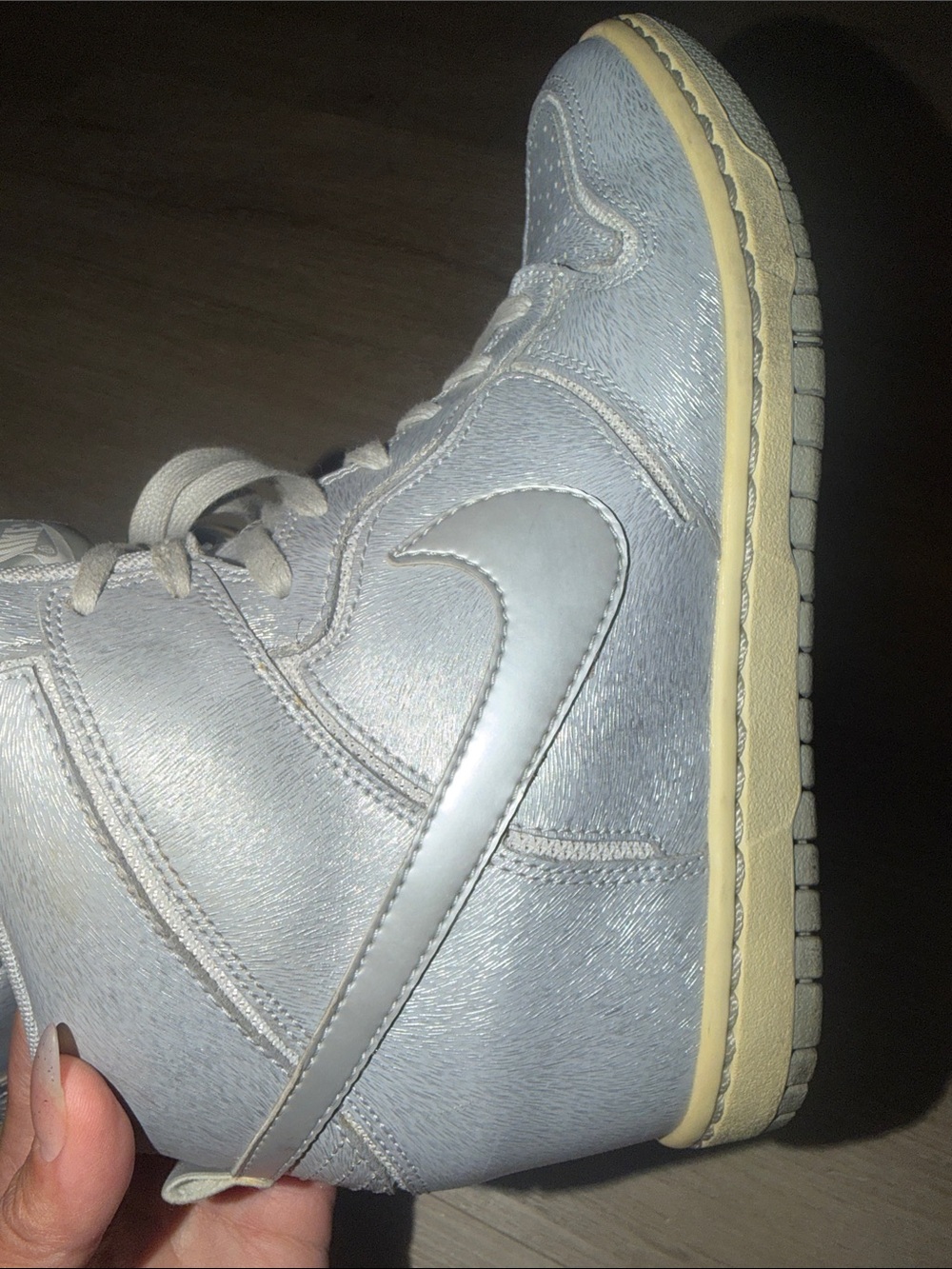 Nike Women's High Top Wedge Sneakers size 7.5 - Picture 5 of 9